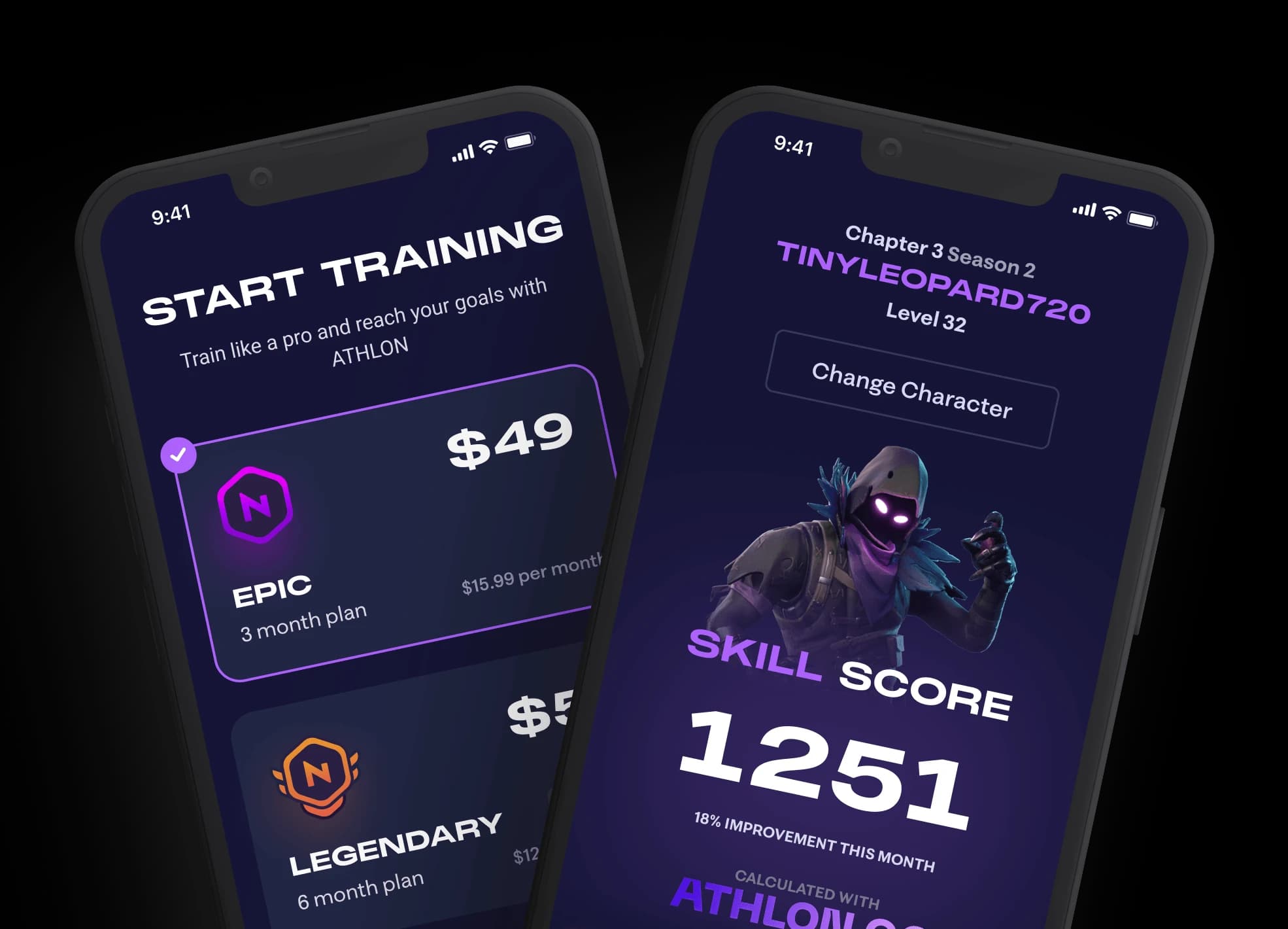 Athlon mobile app screens