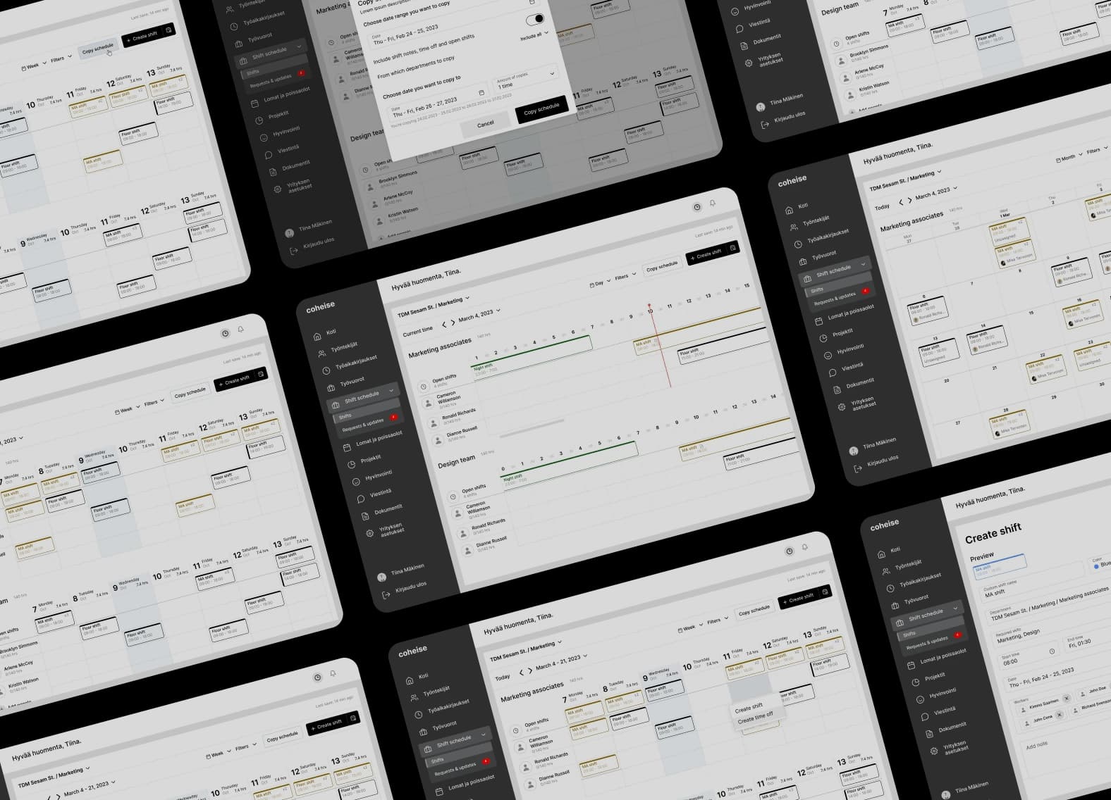 Detailed wireframes